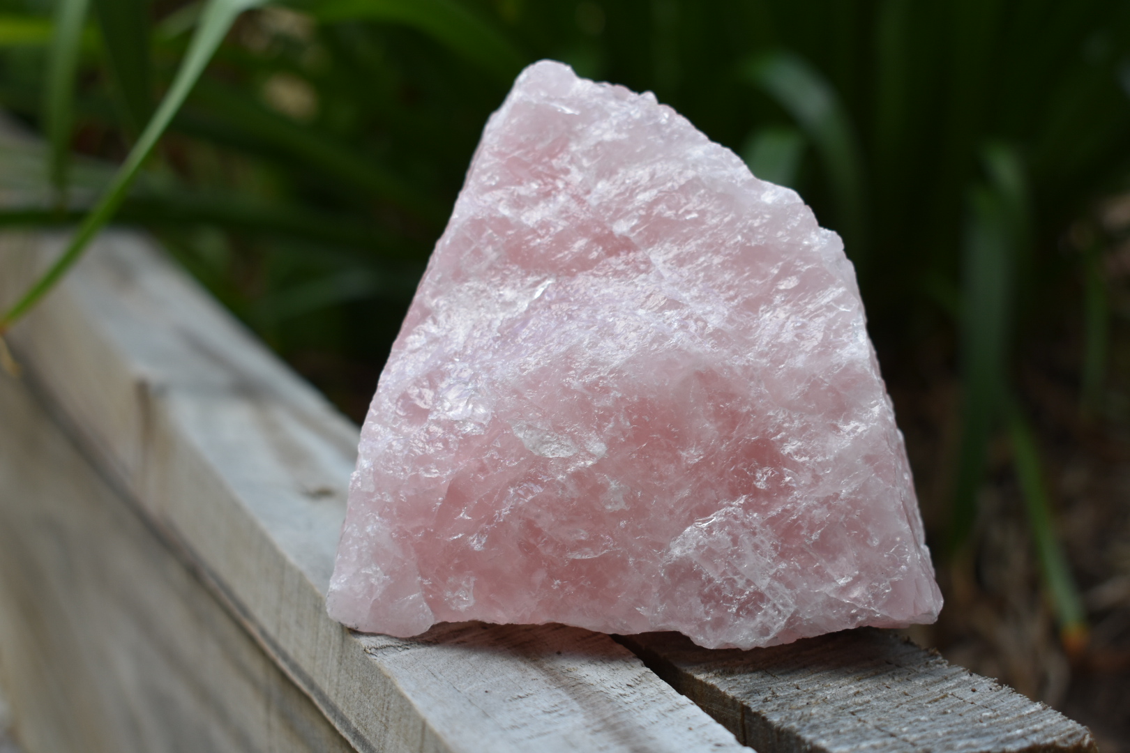 raw rose quartz