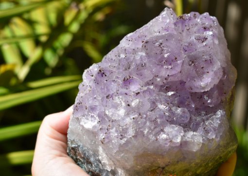 Amethyst Cluster with Cacoxenite
