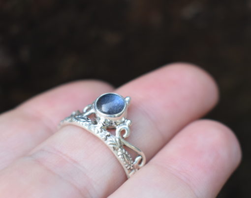 Labradorite Crown Ring