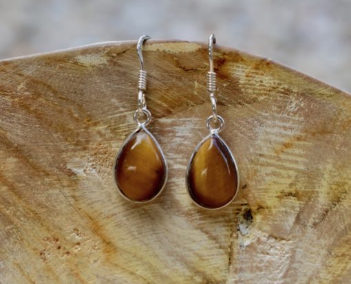Tiger Eye tear drop Earrings
