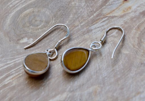 Tiger Eye tear drop Earrings - Image 3